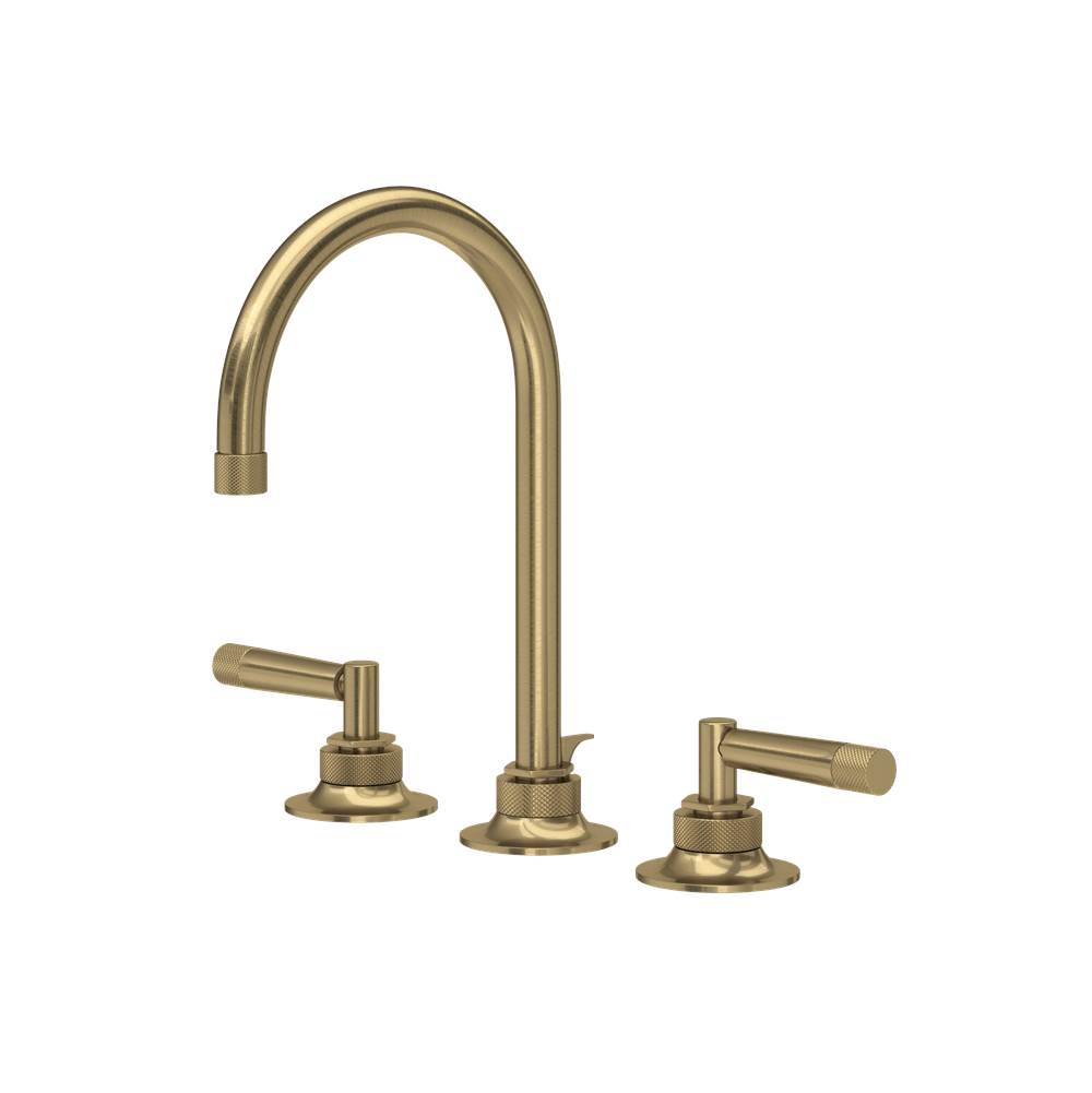 Rohl - Graceline Widespread Lavatory Faucet With C-Spout - Antique Gold