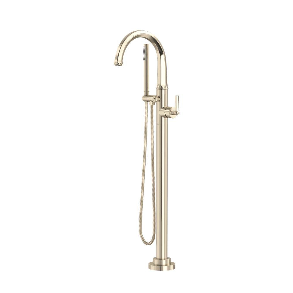 Rohl - ModelleE Single Hole Floor Mount Tub Filler Trim - Satin Nickel
