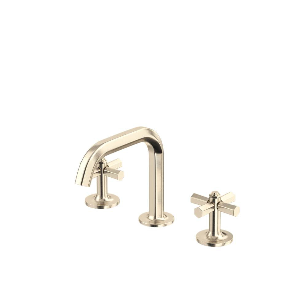 Rohl - ModelleE Widespread Lavatory Faucet With U-Spout - Satin Nickel