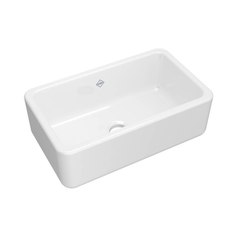 Rohl - LancasterE 30'' Single Bowl Farmhouse Apron Front Fireclay Kitchen Sink - White (WH)