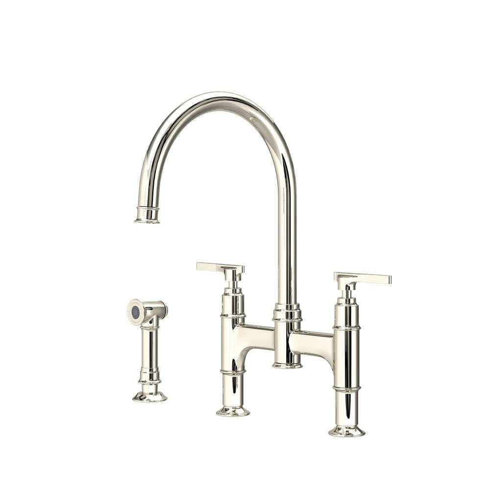 Rohl - SouthbankE Bridge Kitchen Faucet With Side Spray - Polished Nickel