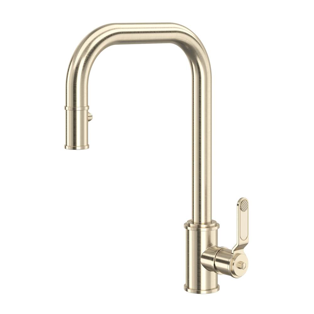 Rohl - ArmstrongE Pull-Down Kitchen Faucet With U-Spout - Satin Nickel