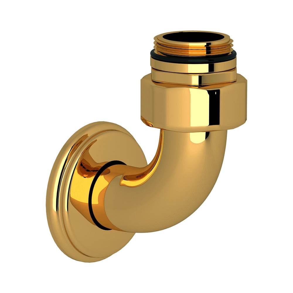 Rohl - Exposed Thermostatic Valve Bottom Return Elbow - Unlacquered Brass