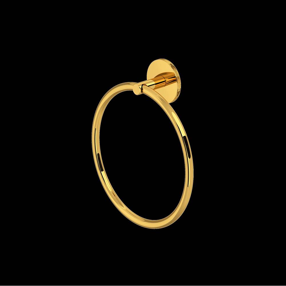 Rohl - AmahleE Towel Ring - Unlacquered Brass