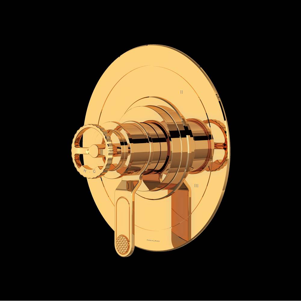 Rohl - ArmstrongE 1/2'' Therm & Pressure Balance Trim With 5 Functions - English Gold