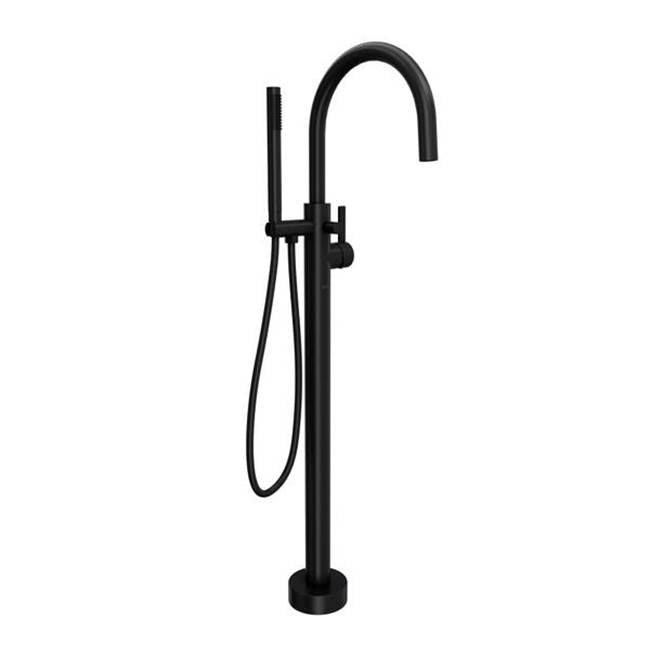 Rohl - TenerifeE Single Hole Floor Mount Tub Filler Trim - Matte Black