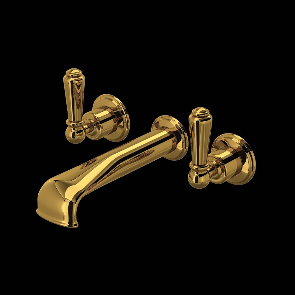 Rohl - EdwardianE Wall Mount Tub Filler Trim With U-Spout - Unlacquered Brass