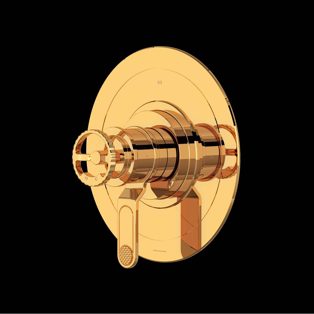 Rohl - ArmstrongE 1/2'' Therm & Pressure Balance Trim With 3 Functions - English Gold