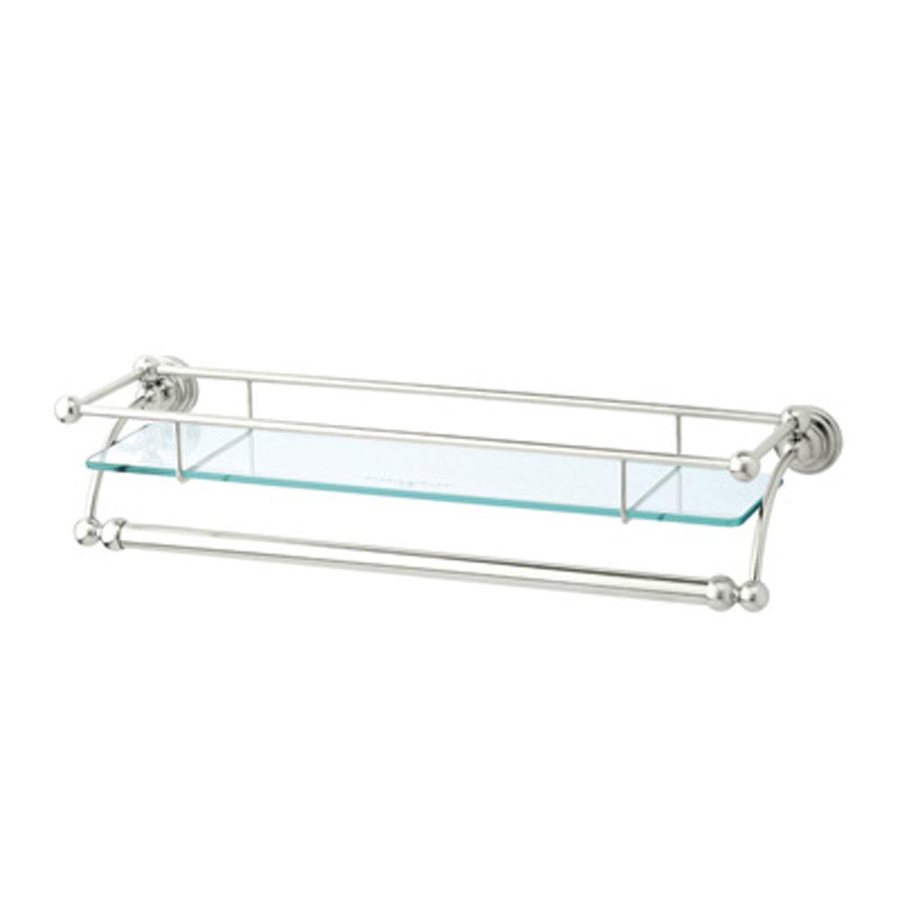 Rohl - Wall Mount Glass Vanity Shelf - Polished Nickel