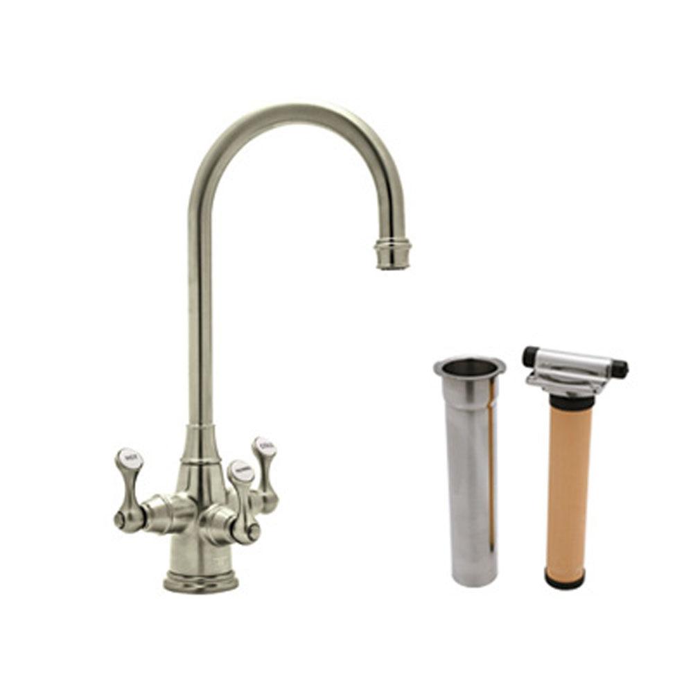 Rohl - Georgian EraE Three Handle Bar/Food Prep Filter Kitchen Faucet Kit - Satin Nickel