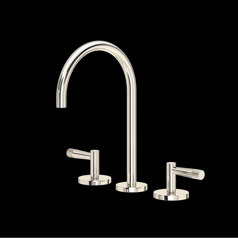 Rohl - AmahleE Widespread Lavatory Faucet With C-Spout - Polished Nickel