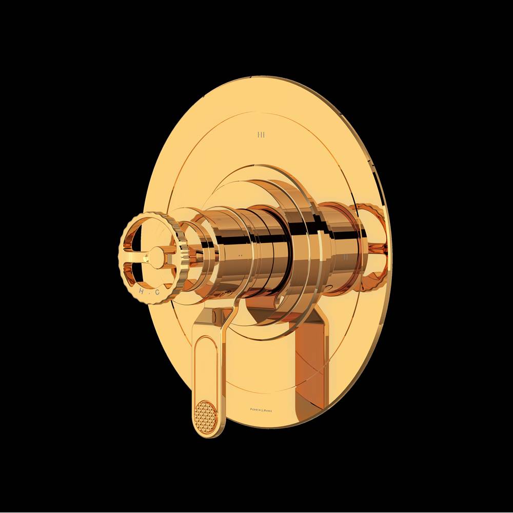 Rohl - ArmstrongE 1/2'' Therm & Pressure Balance Trim With 2 Functions - English Gold