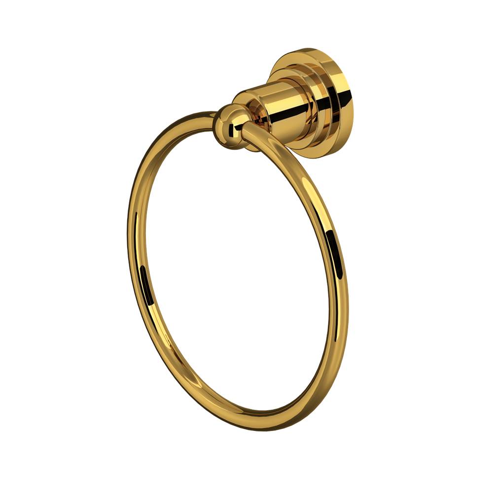 Rohl - CampoE Towel Ring - Unlacquered Brass