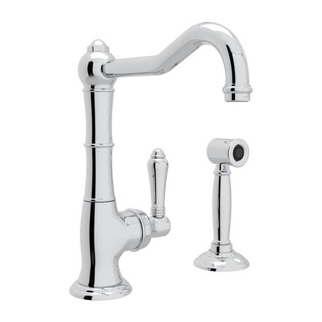 Rohl - Acqui Bar/Food Prep Kitchen Faucet With Side Spray - Polished Chrome