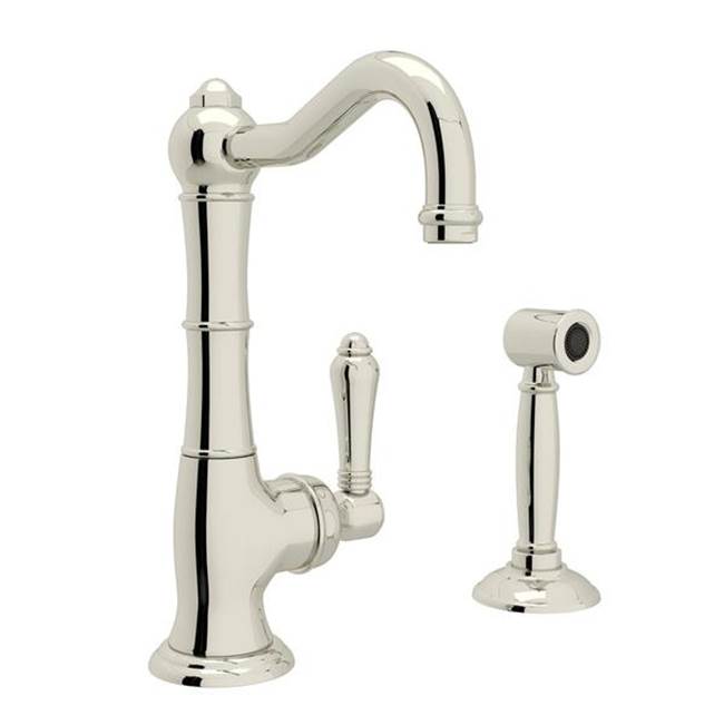 Rohl - Acqui Kitchen Faucet With Side Spray - Polished Nickel