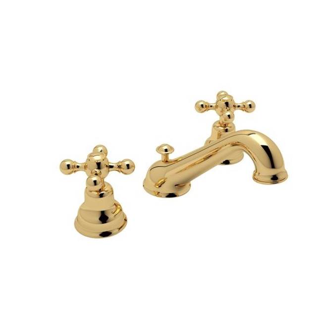 Rohl - ArcanaE Widespread Lavatory Faucet With C-Spout - Italian Brass