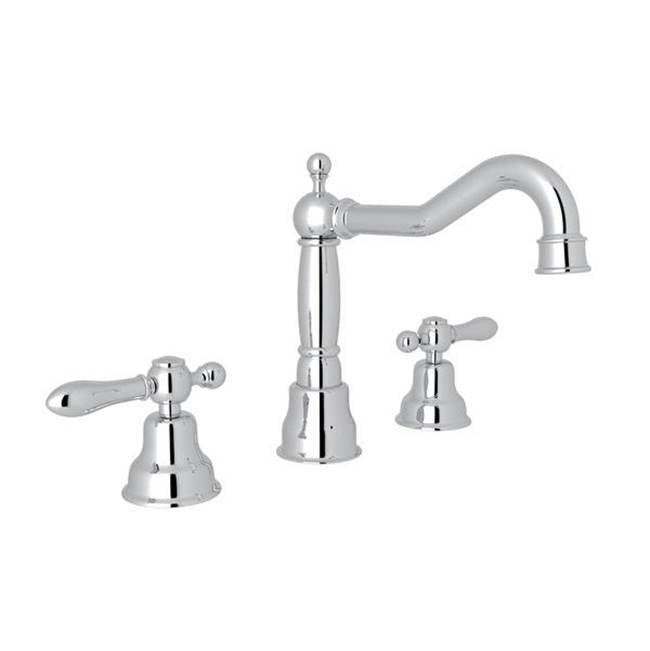 Rohl - ArcanaE Widespread Lavatory Faucet With Column Spout - Polished Chrome