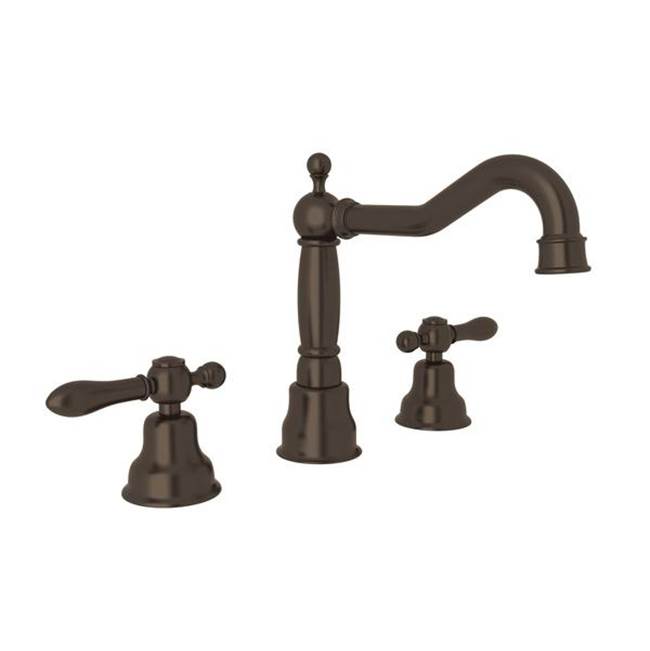 Rohl - ArcanaE Widespread Lavatory Faucet With Column Spout - Tuscan Brass