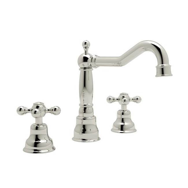 Rohl - ArcanaE Widespread Lavatory Faucet With Column Spout - Polished Nickel