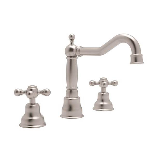 Rohl - ArcanaE Widespread Lavatory Faucet With Column Spout - Satin Nickel