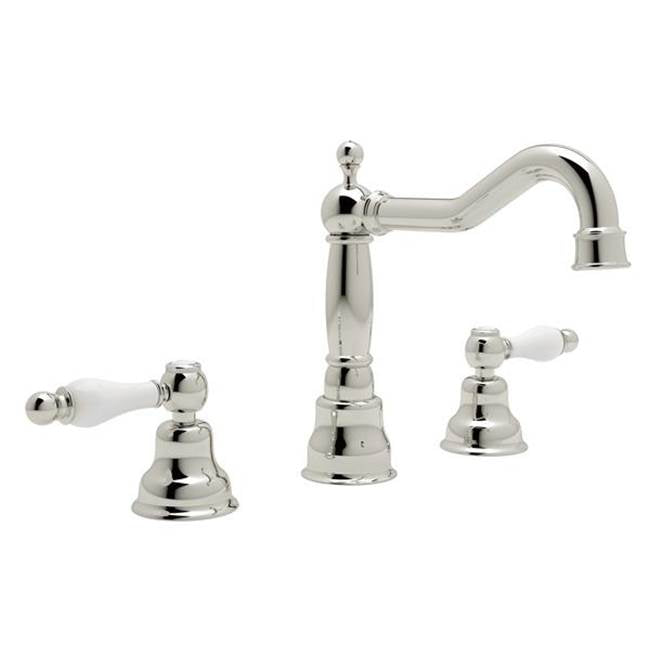 Rohl - ArcanaE Widespread Lavatory Faucet With Column Spout - Polished Nickel
