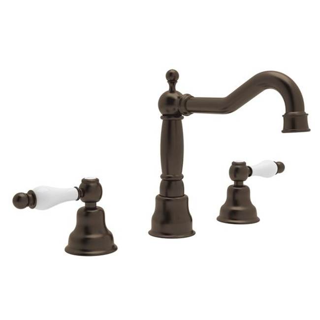 Rohl - ArcanaE Widespread Lavatory Faucet With Column Spout - Tuscan Brass
