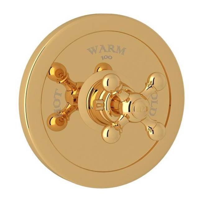 Rohl - ArcanaE 3/4'' Thermostatic Trim Without Volume Control - Italian Brass