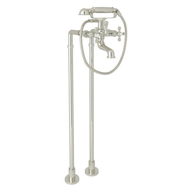 Rohl - ArcanaE Floor Mount Tub Filler - Polished Nickel