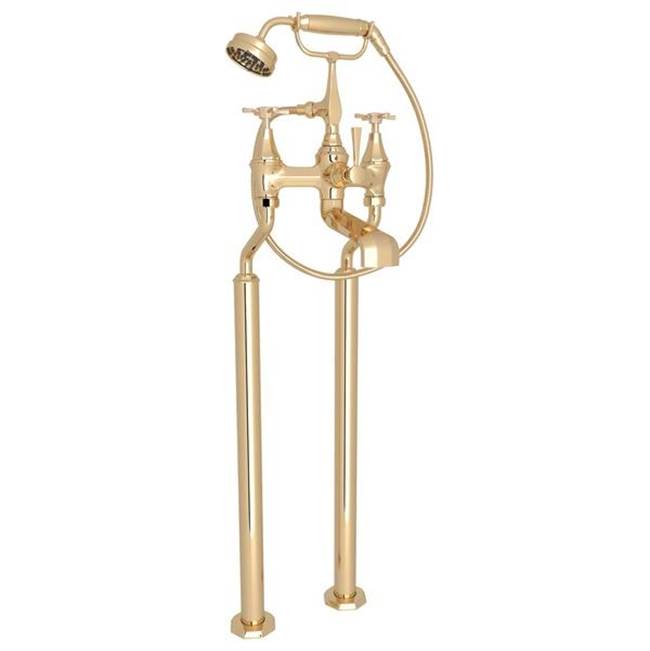 Rohl - DecoE Floor Mount Tub Filler - English Gold