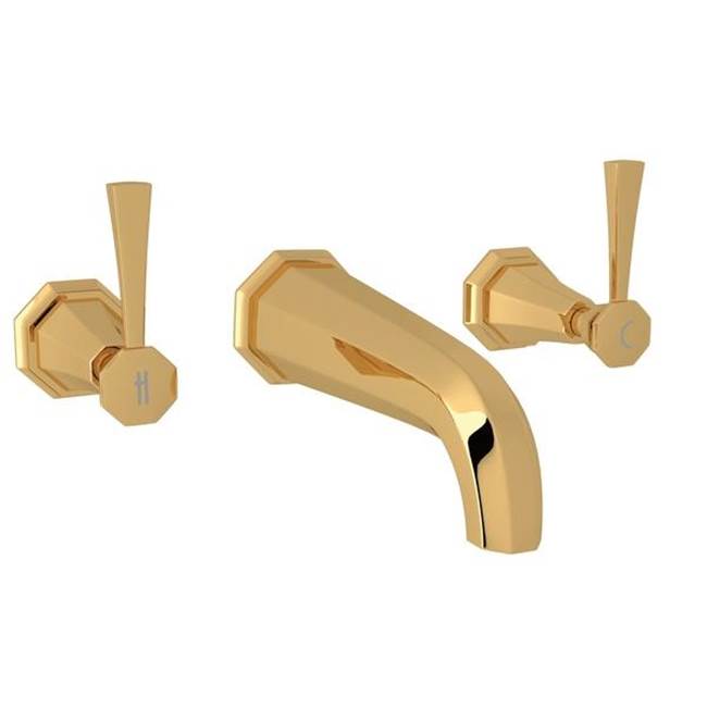 Rohl - DecoE Wall Mount Lavatory Faucet Trim - English Gold