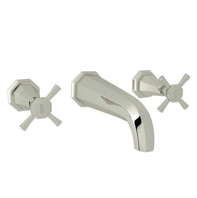 Rohl - DecoE Wall Mount Lavatory Faucet Trim - Polished Nickel