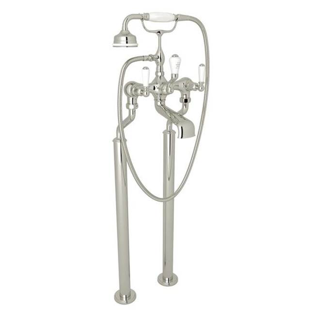 Rohl - Traditional Floor Mount Tub Filler - Polished Nickel