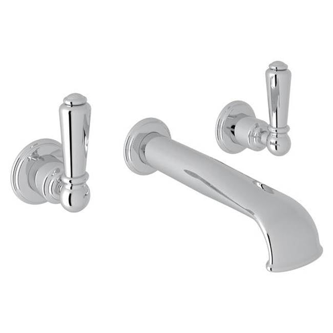 Rohl - EdwardianE Wall Mount Lavatory Faucet Trim With U-Spout - Polished Chrome