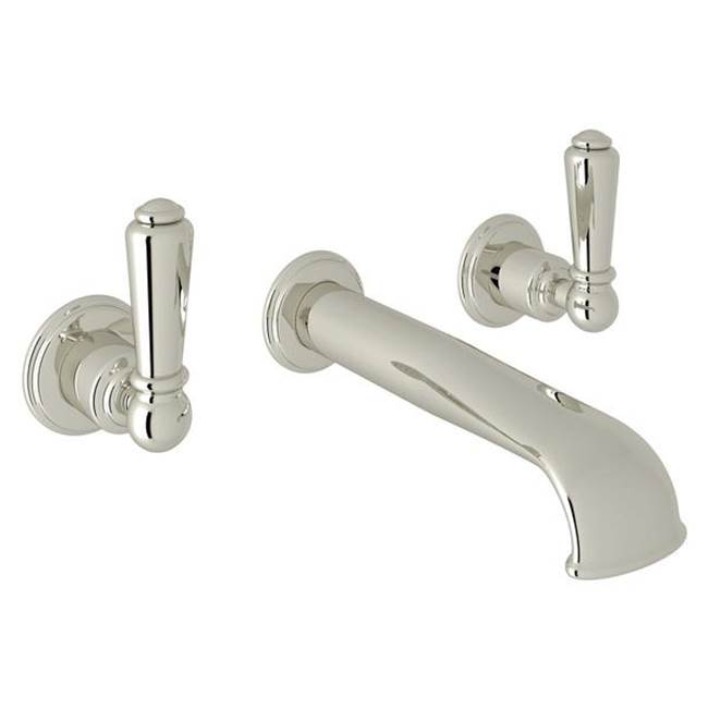 Rohl - EdwardianE Wall Mount Lavatory Faucet Trim With U-Spout - Polished Nickel
