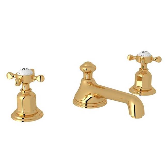 Rohl - EdwardianE Widespread Lavatory Faucet With Low Spout - English Gold