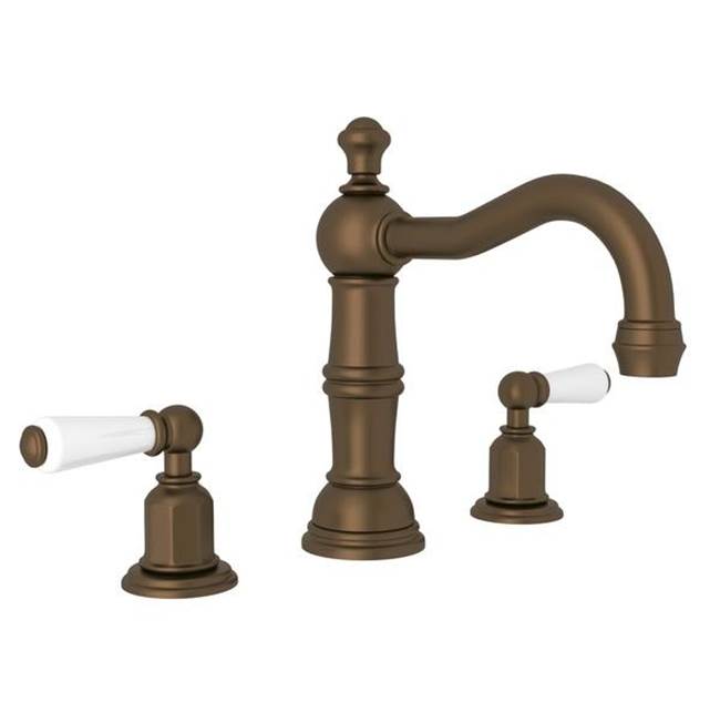 Rohl - EdwardianE Widespread Lavatory Faucet With Column Spout - English Bronze