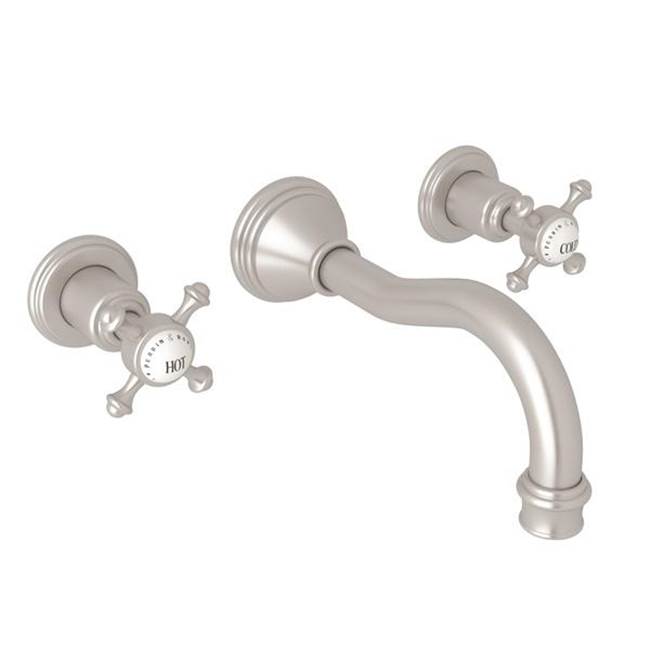 Rohl - Georgian EraE Wall Mount Lavatory Faucet Trim - Satin Nickel