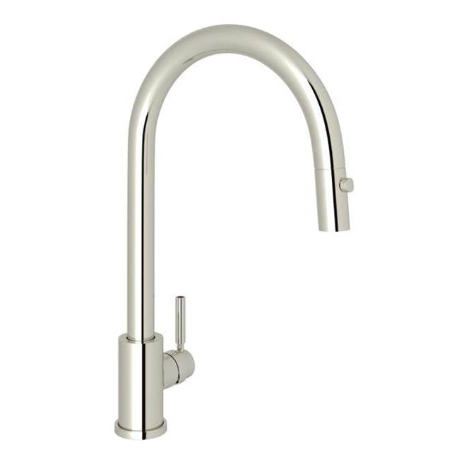 Rohl - HolbornE Pull-Down Kitchen Faucet With C-Spout - Polished Nickel