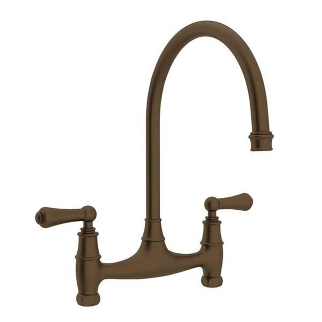 Rohl - Georgian EraE Bridge Kitchen Faucet Without Unions - English Bronze