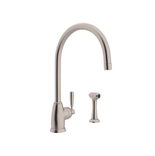Rohl - HolbornE Kitchen Faucet With Side Spray - Satin Nickel