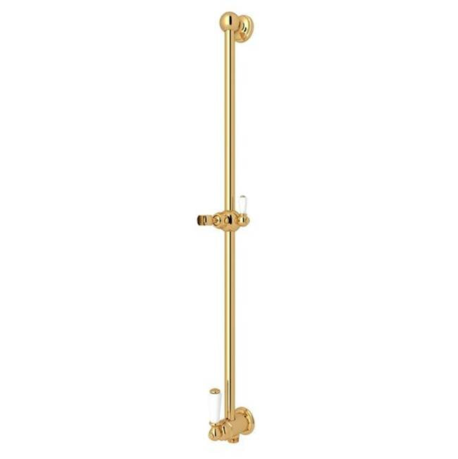 Rohl - 25'' Slide Bar With Integrated Volume Control And Outlet - English Gold