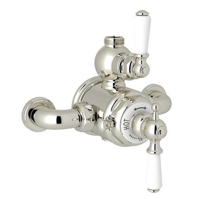 Rohl - EdwardianE 3/4'' Exposed Therm Valve With Volume And Temperature Control - Polished Nickel