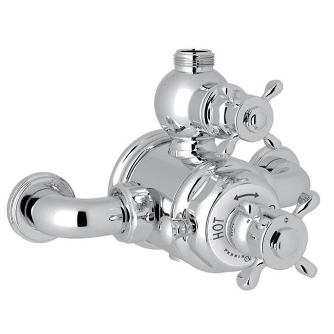 Rohl - EdwardianE 3/4'' Exposed Therm Valve With Volume And Temperature Control - Polished Chrome
