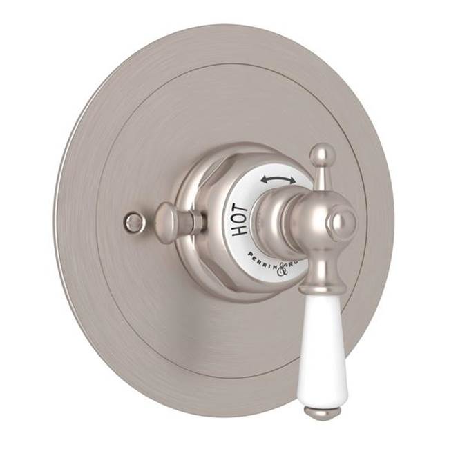 Rohl - EdwardianE 3/4'' Round Thermostatic Trim Without Volume Control - Satin Nickel