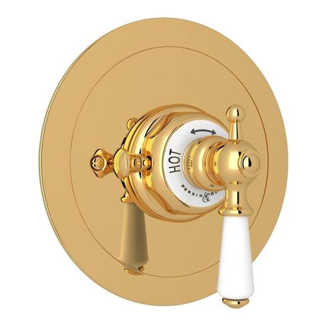 Rohl - EdwardianE 3/4'' Round Thermostatic Trim Without Volume Control - English Gold