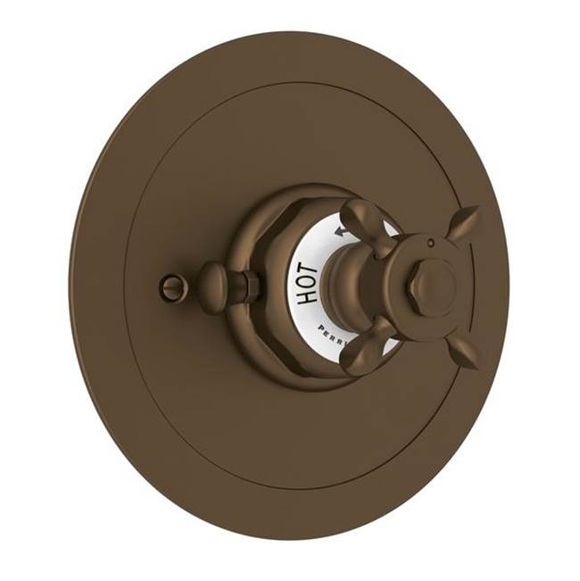 Rohl - EdwardianE 3/4'' Round Thermostatic Trim Without Volume Control - English Bronze