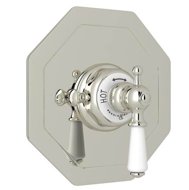 Rohl - EdwardianE 3/4'' Octagonal Thermostatic Trim Without Volume Control - Polished Nickel