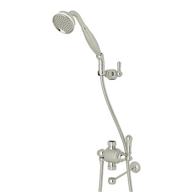 Rohl - Riser Diverter With Handshower, Hose, And Parking Bracket - Polished Nickel