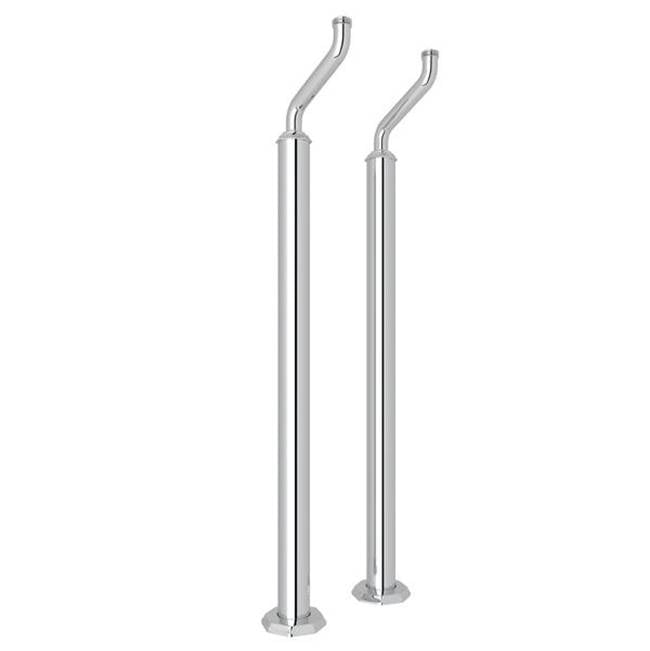 Rohl - DecoE Floor Pillar Legs - Polished Chrome