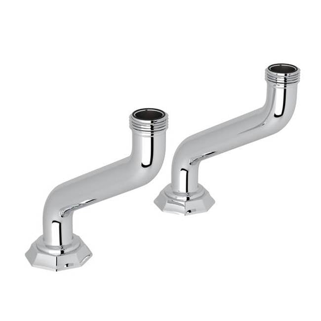 Rohl - DecoE Extended Deck Pillar Unions - Polished Chrome